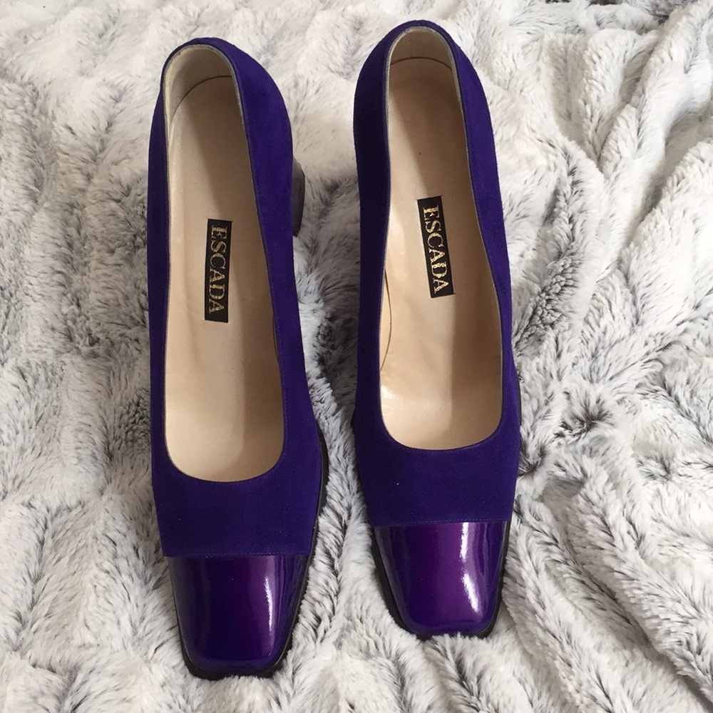 Escada chunky heeled pumps
